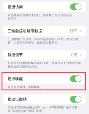 泽州苹果授权维修站分享iPhone轻点无法唤醒怎么办 